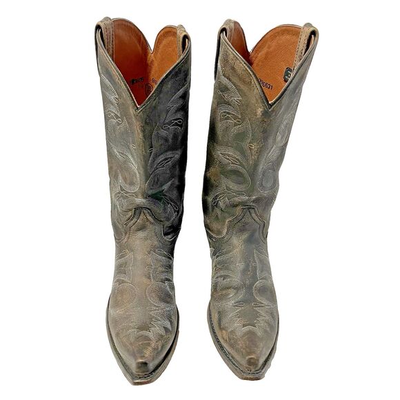 Dan Post Mens Anaheim Distressed Black Snip Toe Western Cowboy Boot Size US 9.5D - Picture 5 of 10